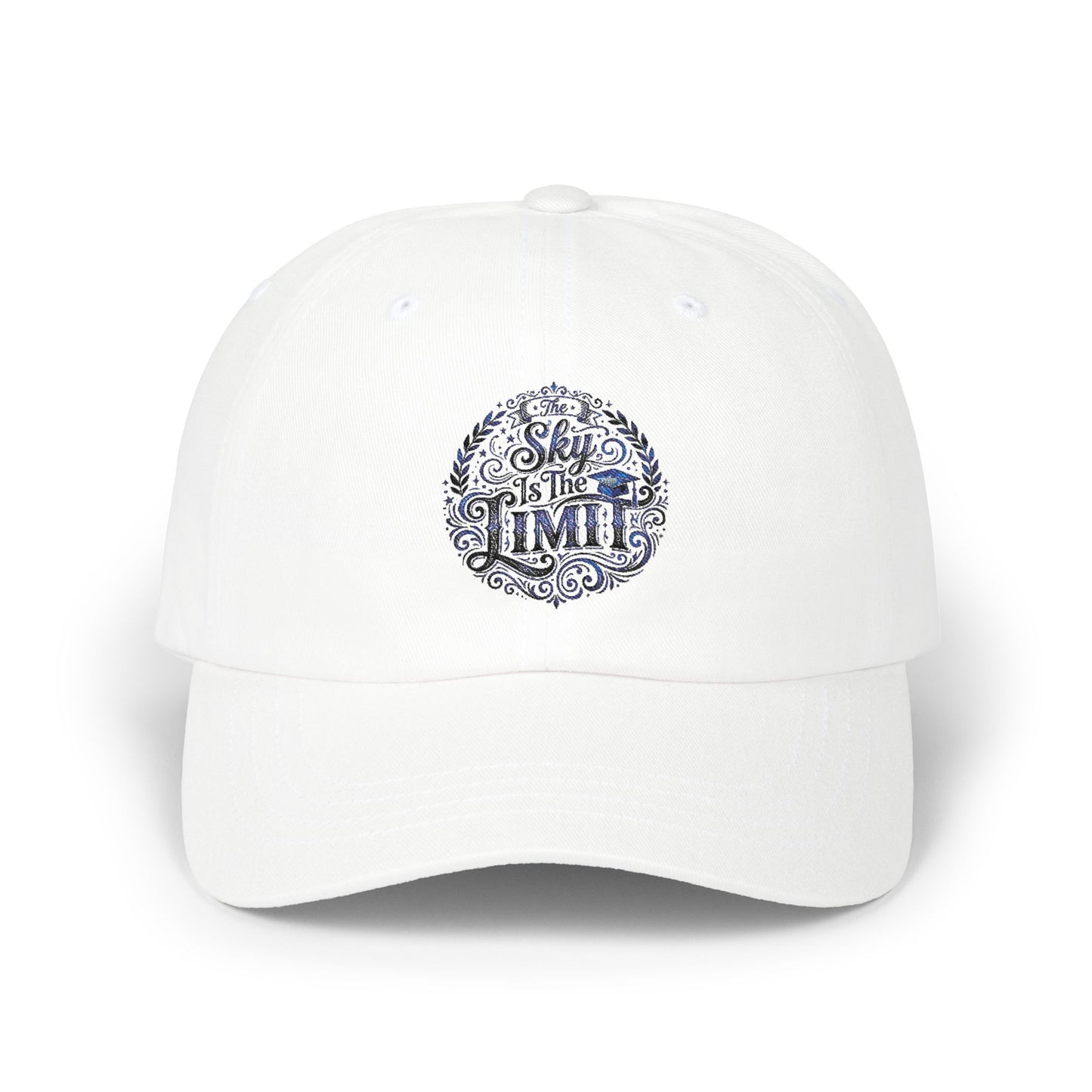 Dad Cap — 'Sky Is The Limit' Floral Script Embroidered Hat