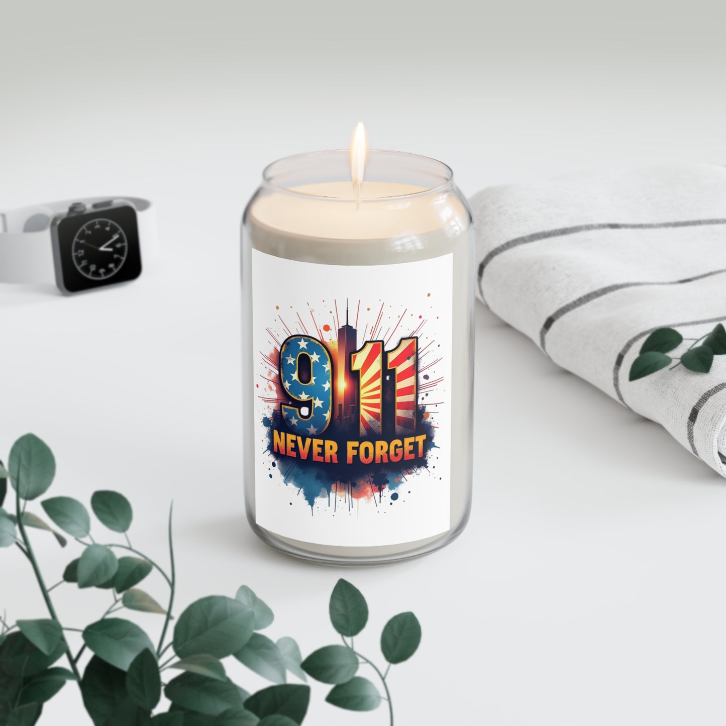 9/11 Never Forget Memorial Scented Soy Candle — 13.75 oz