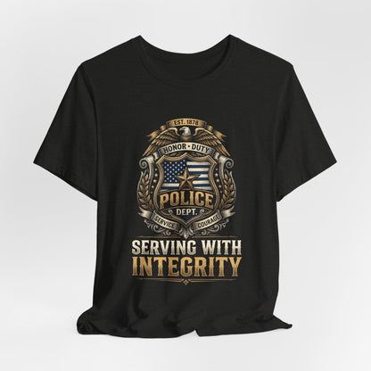 Police Badge 'Serving With Integrity' T-Shirt