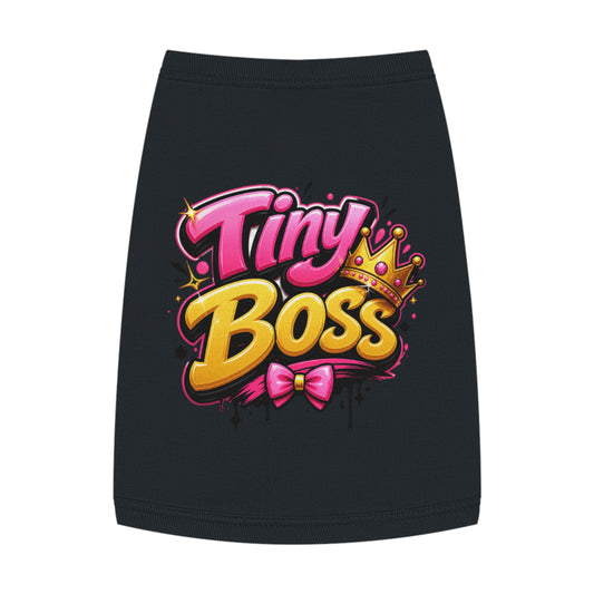 Tiny Boss Pet Tank Top — Cute Crown Dog Cat Tee