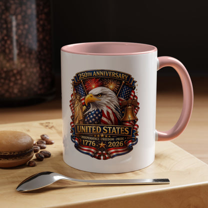 250th Anniversary United States Eagle Coffee Mug – Patriotic 1776–2026 Accent Mug