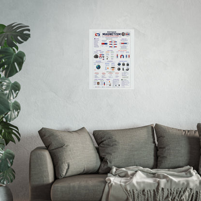 Magnetism Physics Poster — Educational Fine Art Science Print