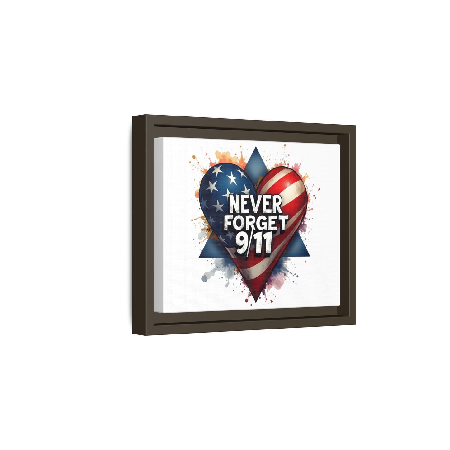 Never Forget 9/11 Framed Canvas Print