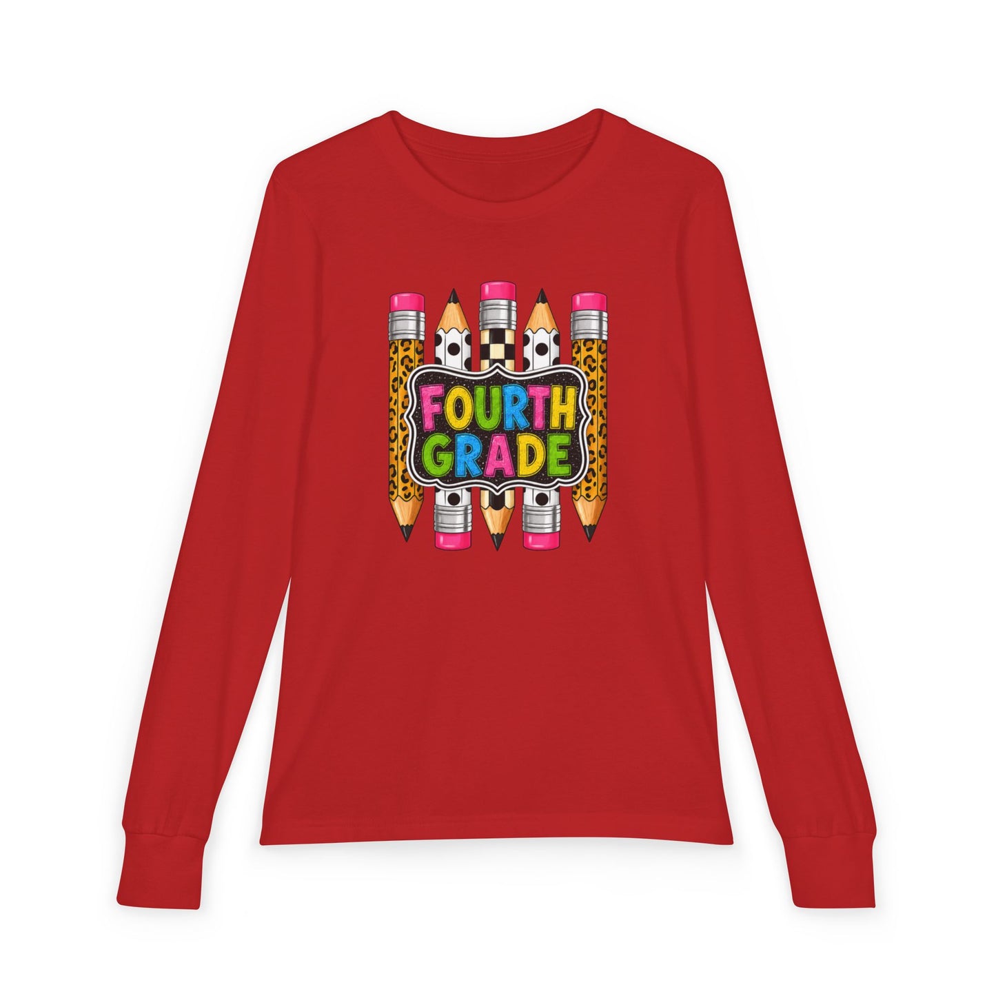 Fourth Grade Pencils Youth Long Sleeve Tee