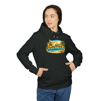 San Diego Beach Hoodie – 'Love San Diego' Vintage Coastal Sweatshirt