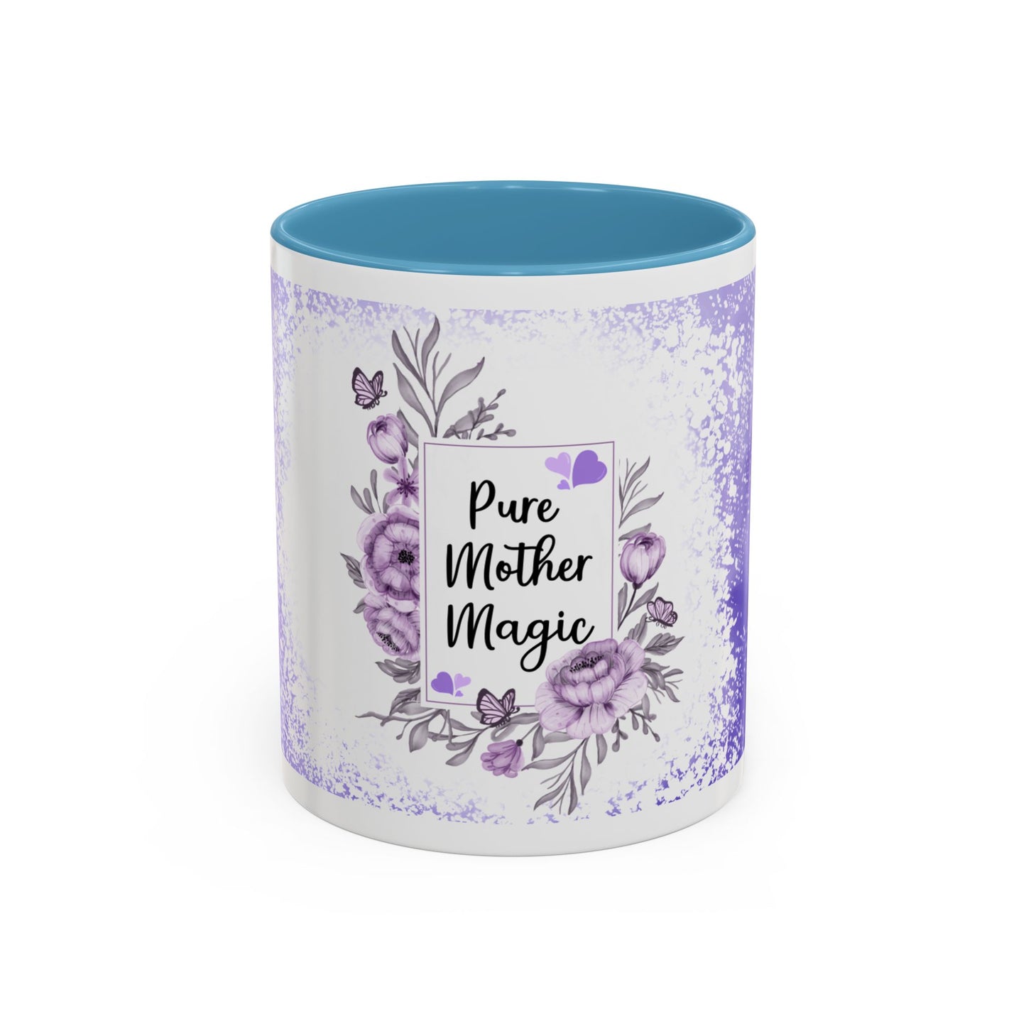 Pure Mother Magic Accent Coffee Mug — Floral Purple 11/15oz