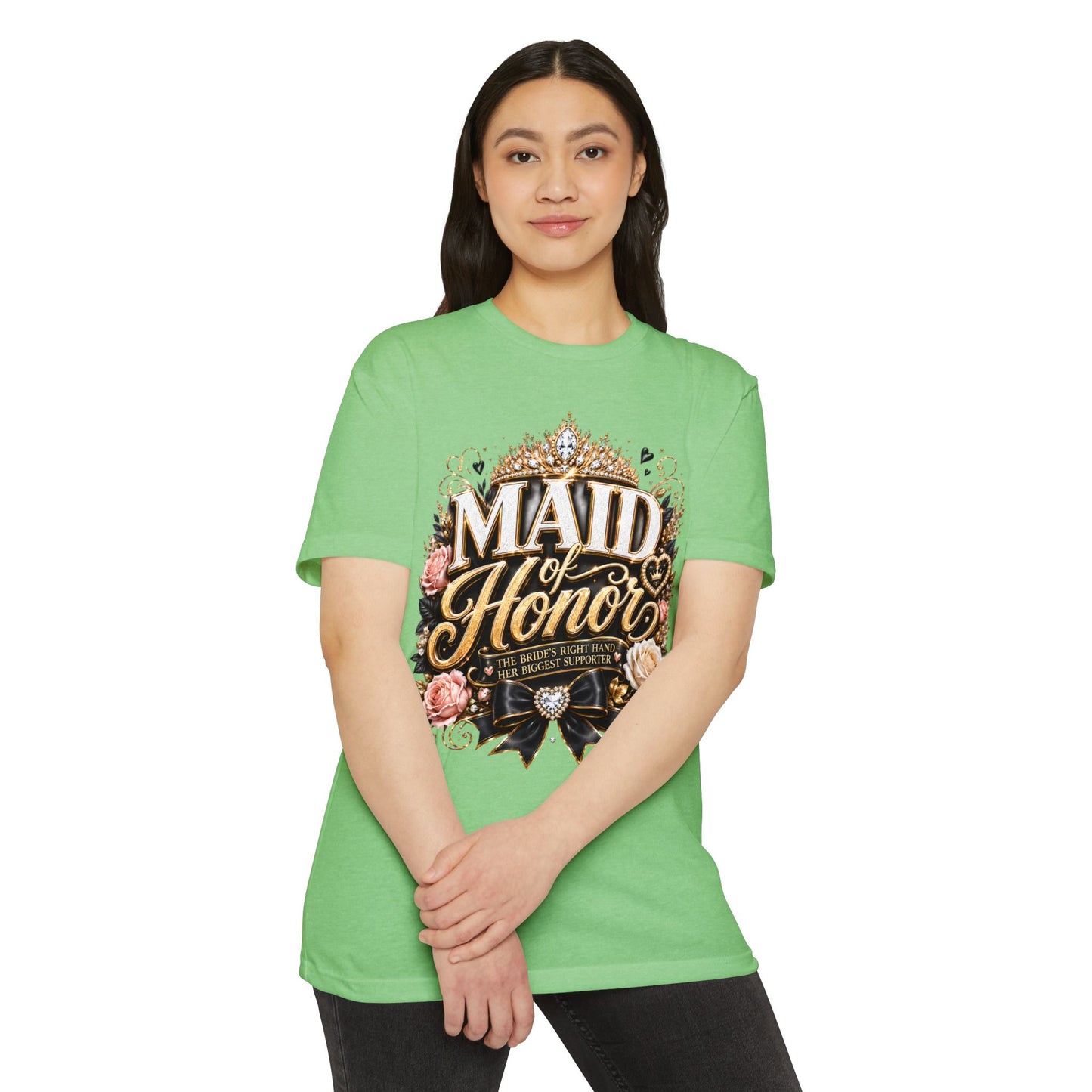 Maid of Honor T-Shirt — Floral Bridal Party Tee