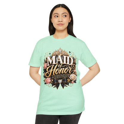 Maid of Honor T-Shirt — Floral Bridal Party Tee