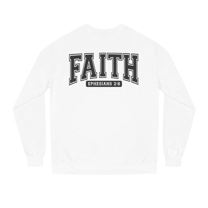 Faith Crewneck Sweatshirt — "Faith Ephesians 2:8" Inspirational Pullover