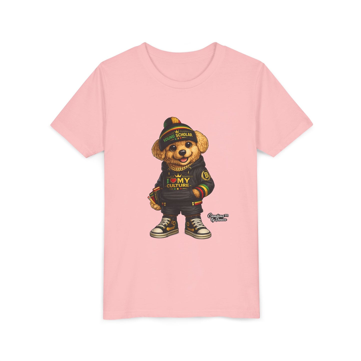 Youth Bear Graphic Tee – "I Love My Culture" Urban Streetwear