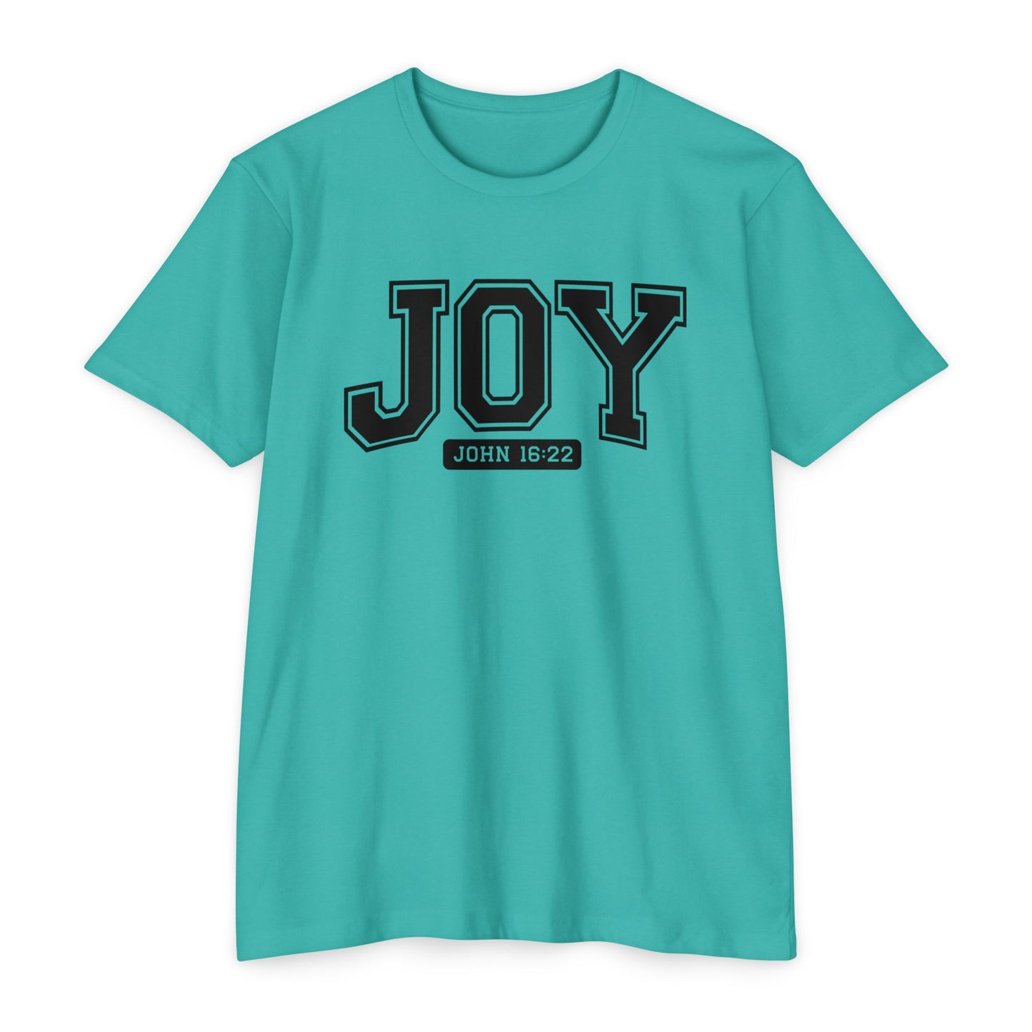 Joy T-Shirt – Christian Scripture John 16:22 College-Style Tee