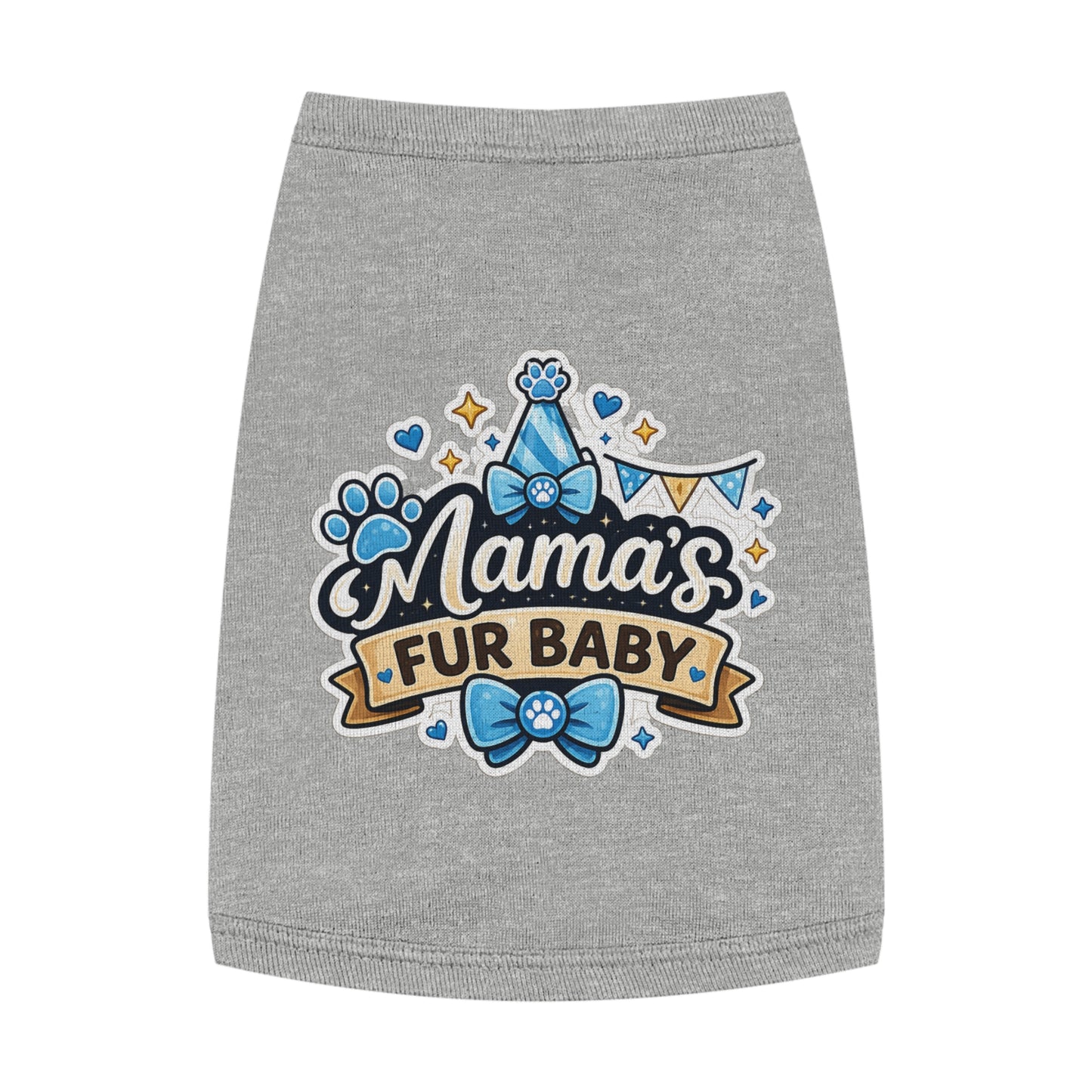 Mama's Fur Baby Pet Tank Top – Cute Paw Print Dog Shirt for New Pet Moms
