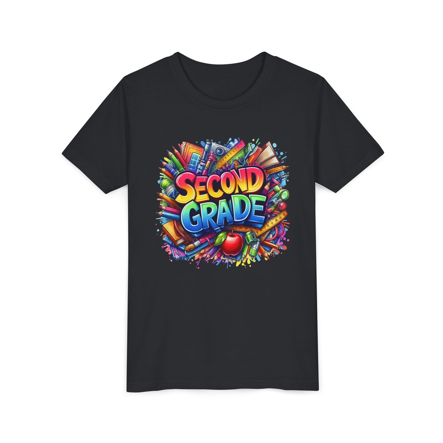 Second Grade Youth Tee — Colorful Back-to-School Kids T-Shirt