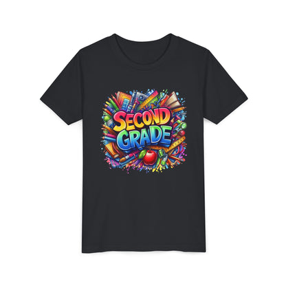 Second Grade Youth Tee — Colorful Back-to-School Kids T-Shirt