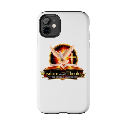 Wisdom and Theology Tough Phone Case — Christian Dove & Cross Design