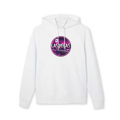 Las Vegas Neon Circle Hoodie — Retro Casino Skyline Pullover