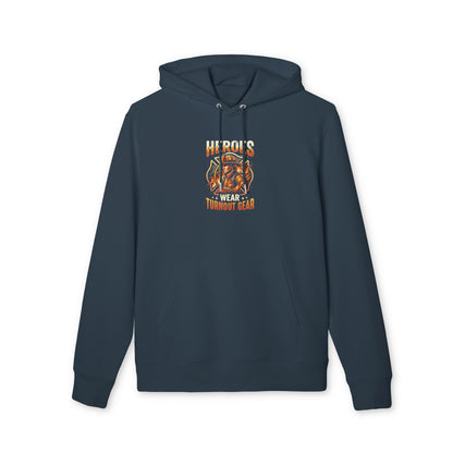 Firefighter Hoodie - "Heroes Wear Turnout Gear" Pullover