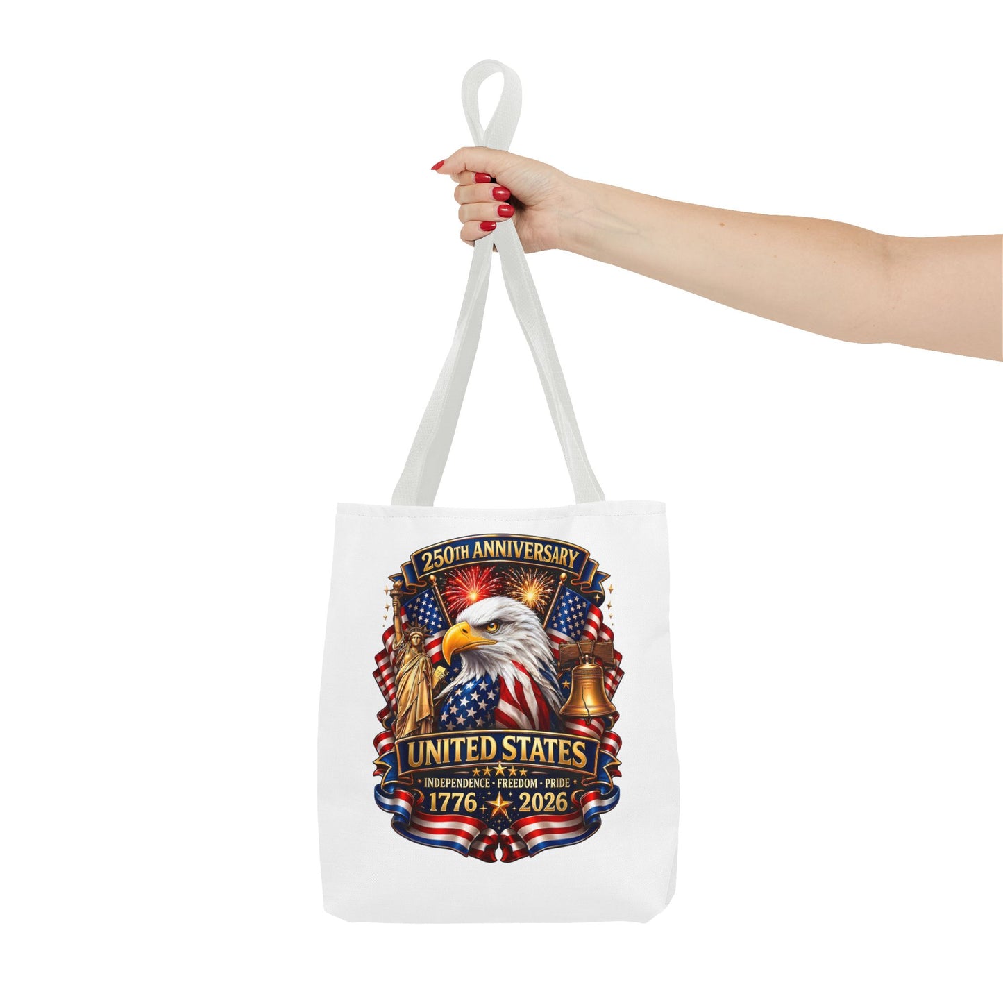 United States 250th Anniversary Tote Bag — Eagle & Flags 1776–2026