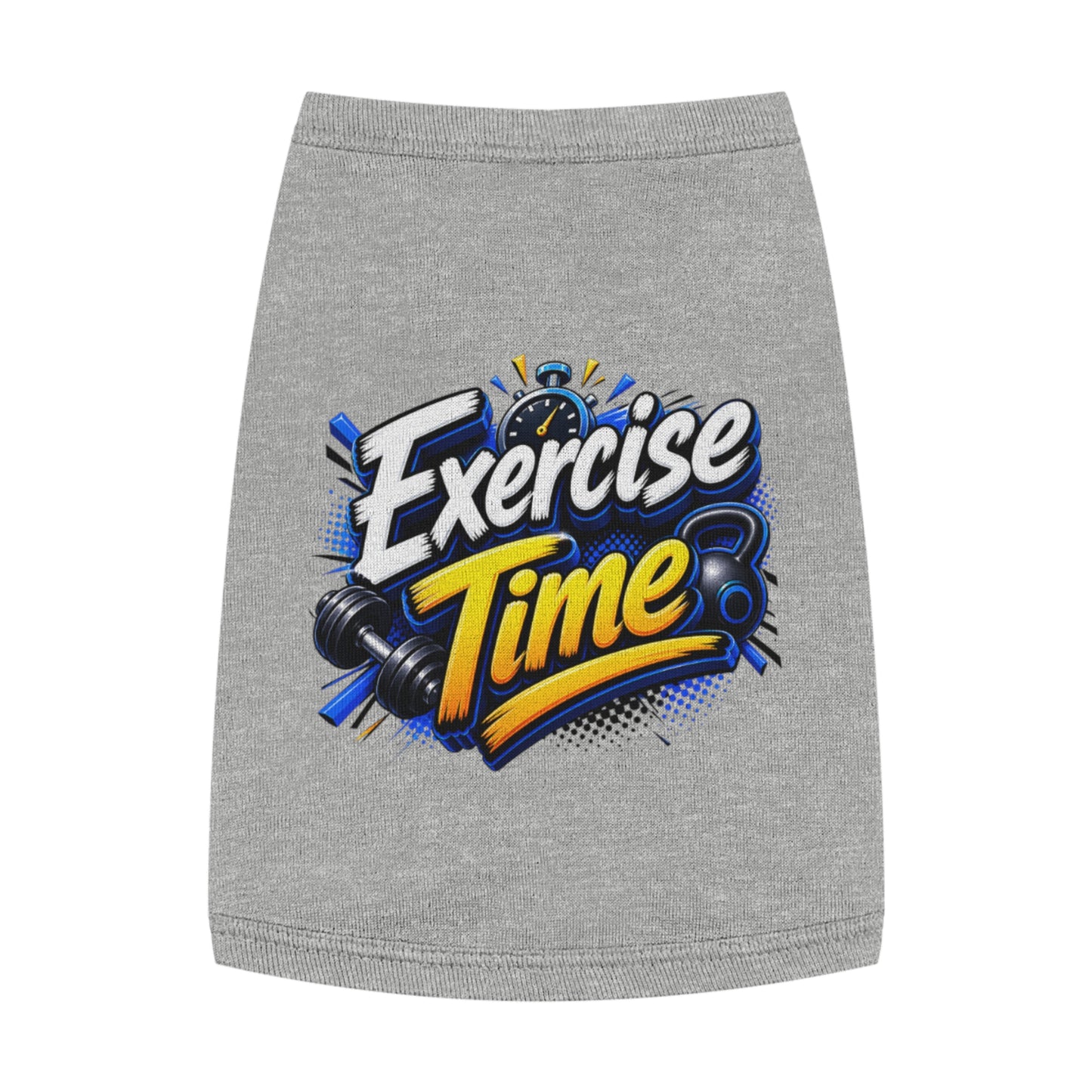 Exercise Time Pet Tank Top — Funny Workout Dog Shirt