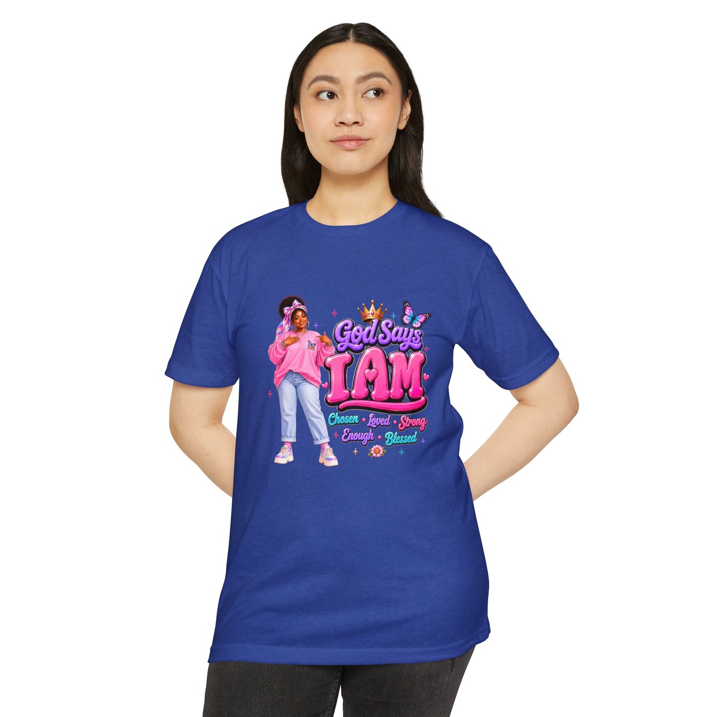 God Says I Am Tee — Inspirational Christian Graphic T-Shirt