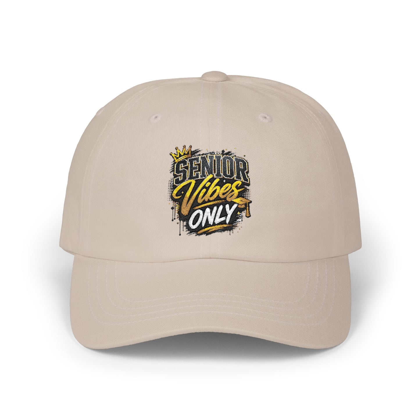 Dad Cap — "Senior Vibes Only" Embroidered Baseball Hat