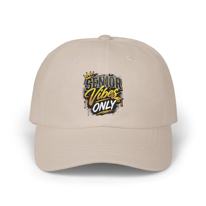 Dad Cap — "Senior Vibes Only" Embroidered Baseball Hat