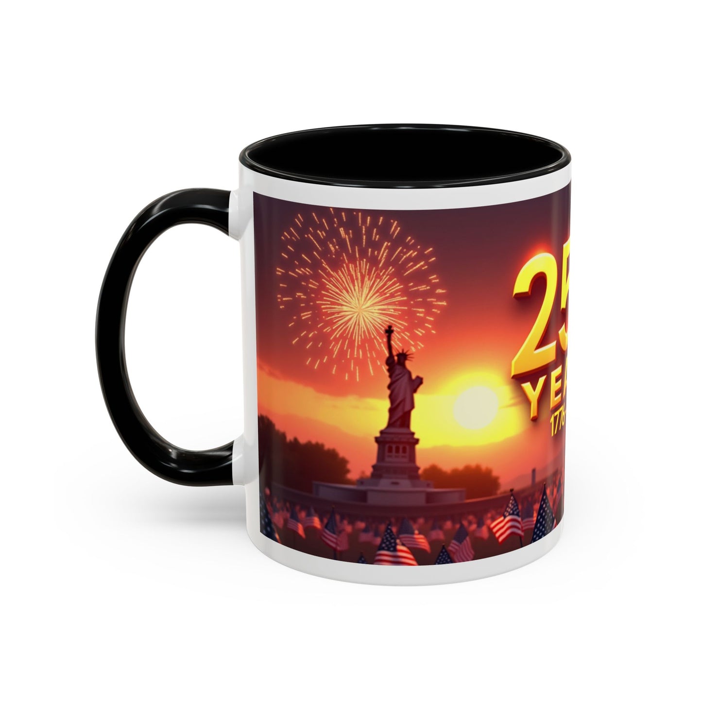 250 Years 1776–2026 Eagle Coffee Mug — Patriotic Anniversary 250th USA Celebration