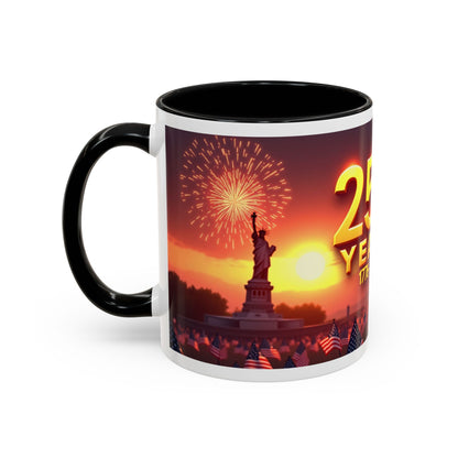 250 Years 1776–2026 Eagle Coffee Mug — Patriotic Anniversary 250th USA Celebration