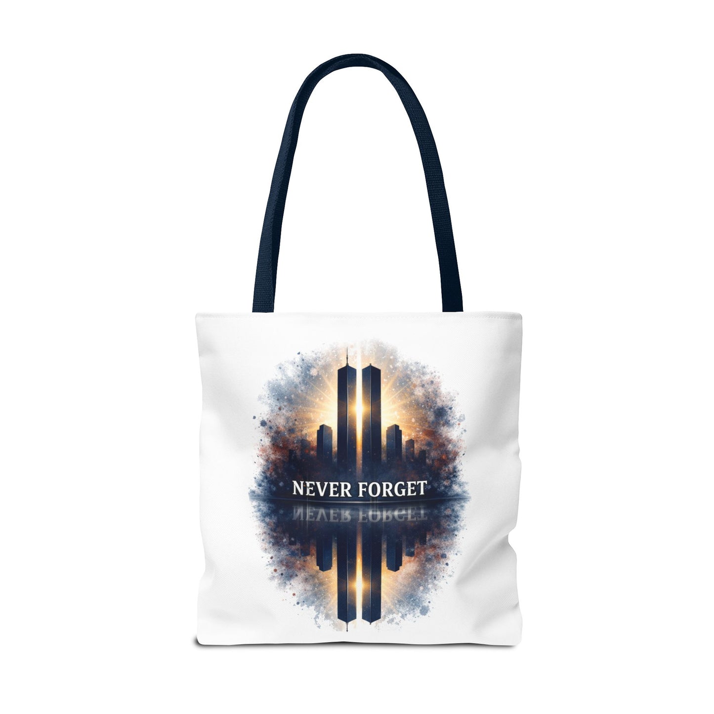 Never Forget Memorial Tote Bag — 9/11 Tribute Skyline All-Over Print