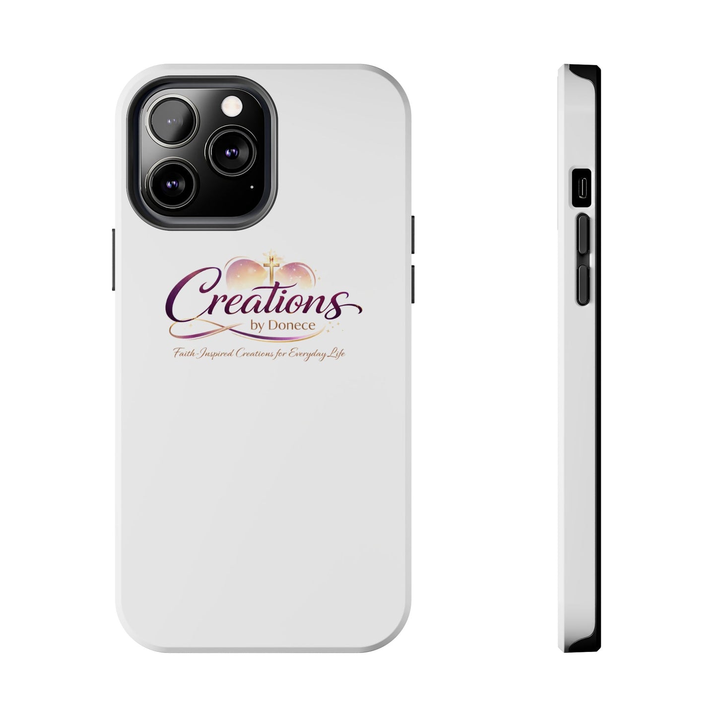 Creations by Donece Soft-Touch Tough Phone Case — Faith-Inspired Logo Protective Cover