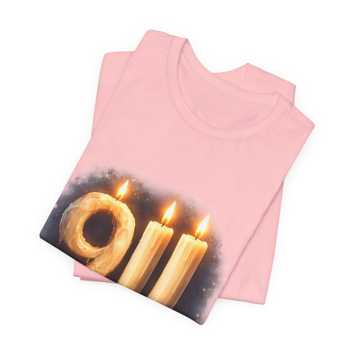 9/11 Never Forget T-Shirt – Memorial Candle Tribute Tee