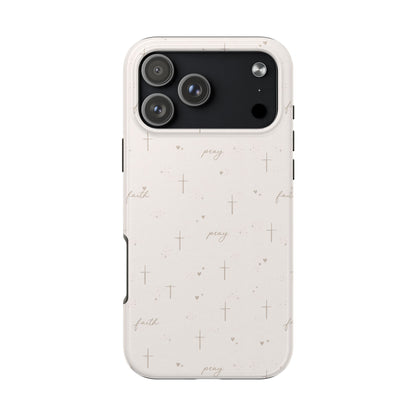 Pray with Faith Phone Case | Christian floral iPhone Case