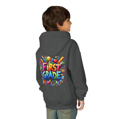 First Grade Kids Hoodie – Colorful Back-to-School Sweatshirt