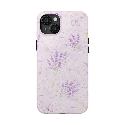 Faith Grace Blessed Phone Case | Christian Floral iPhone Case