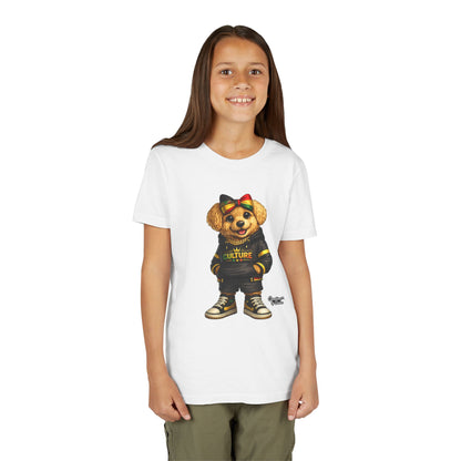 Youth Tee — Cute Rasta Bear "Culture" Graphic Kids T-Shirt