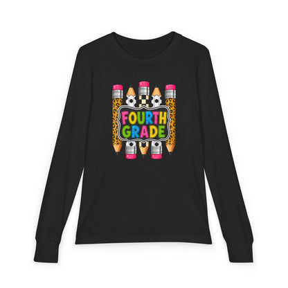 Fourth Grade Pencils Youth Long Sleeve Tee
