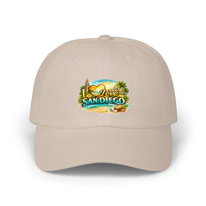 I Love San Diego Dad Cap — Vintage Beach Souvenir Hat