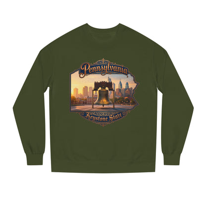 Pennsylvania Keystone State Sweatshirt — Liberty Bell & City Skyline Crewneck