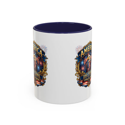 250th America Eagle Coffee Mug — Patriotic 1776–2026 Anniversary Accent Mug
