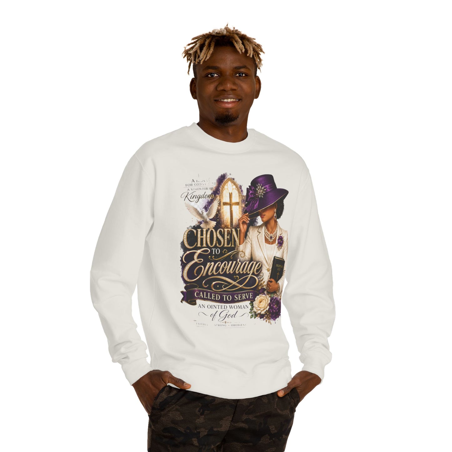 Christian Women's 'Chosen to Encourage' Sweatshirt – Faith-Based Encourager Design