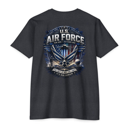 U.S. Air Force Graphic T-Shirt — Military Emblem Tee ("The Sky Is Not The Limit")