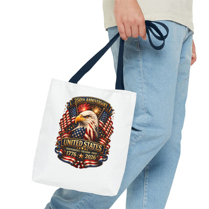 250th Anniversary United States Eagle Tote Bag — 1776–2026 Patriotic Cotton Tote