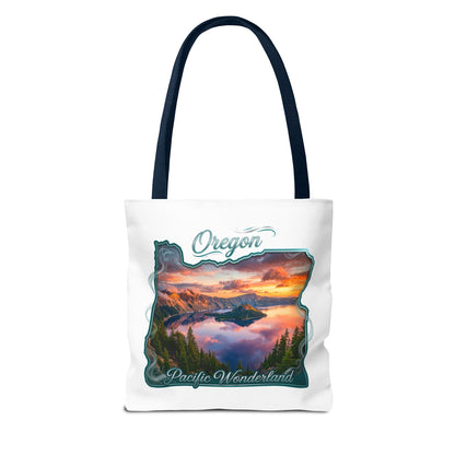 Oregon Scenic Tote Bag — 'Pacific Wonderland' Sunset Landscape Tote