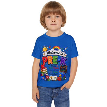 Welcome to Pre-K Toddler T-Shirt — Colorful Back-to-School Preschool Shirt