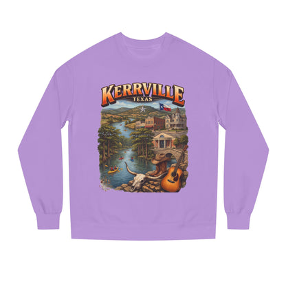 Kerrville Texas Scenic Crewneck Sweatshirt — Riverfront Guitar Vintage Design