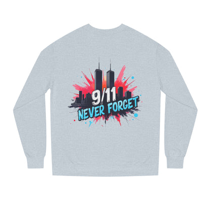 9/11 Never Forget Sweatshirt - Tribute Crewneck with Twin Towers Graphic