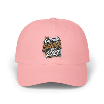 Senior Since 2024 Dad Cap – White Embroidered Graduation Baseball Hat