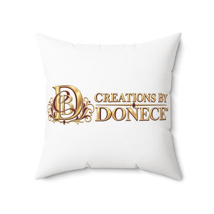 Creations By Donece Decorative Throw Pillow — Gold Logo Accent