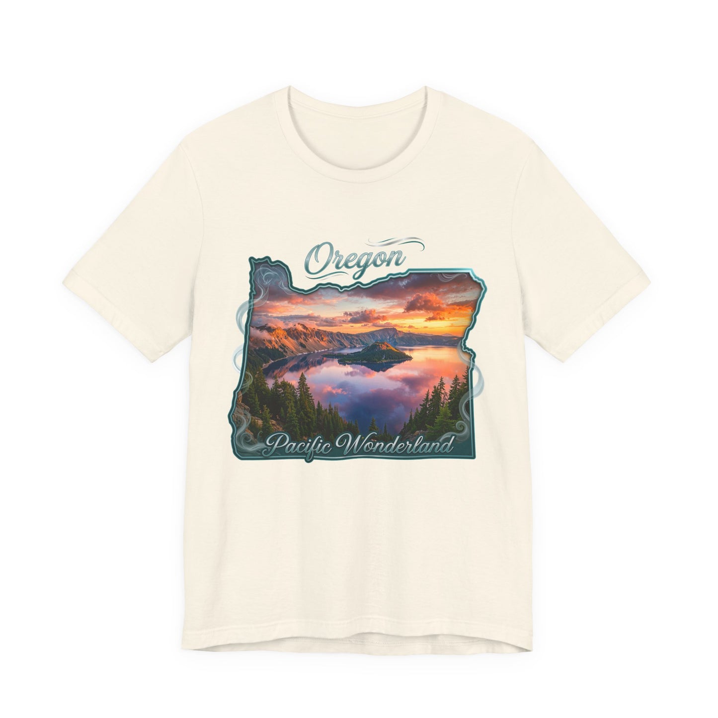Oregon Pacific Wonderland T‑Shirt — Scenic Sunset State Map Tee