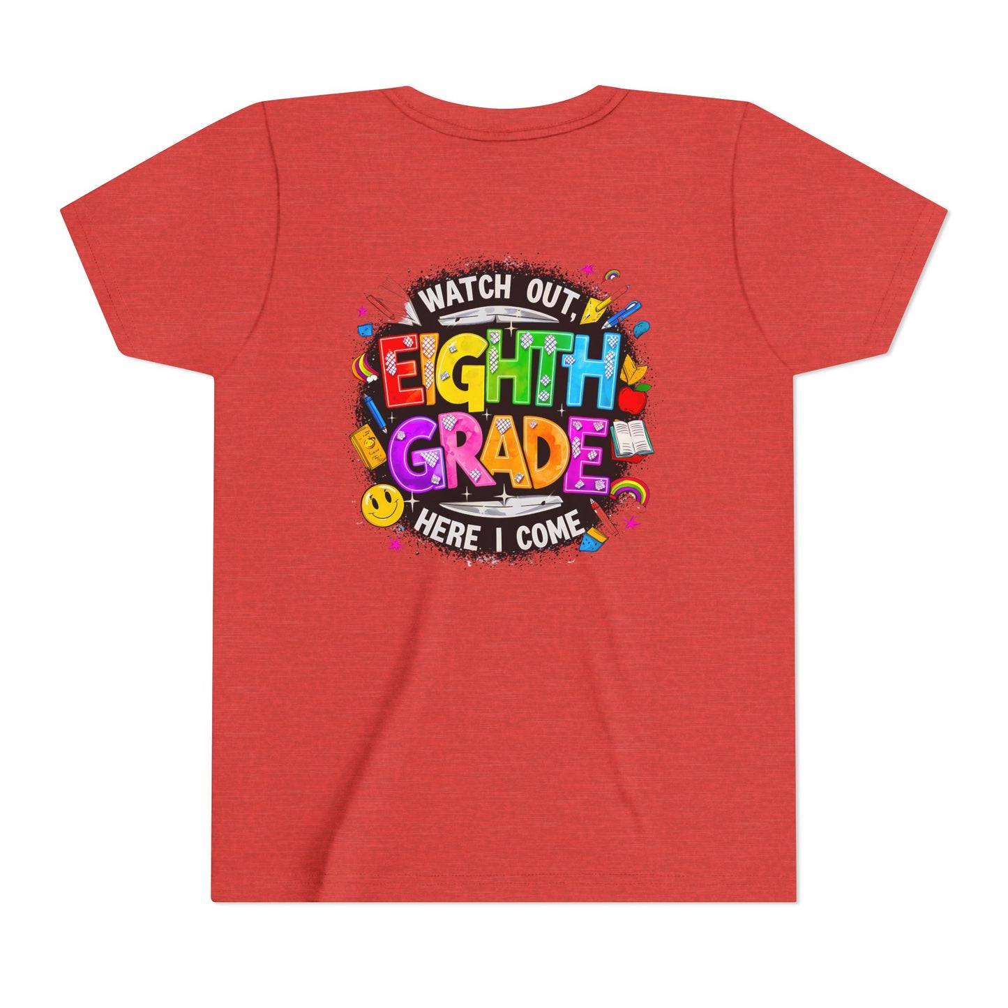 Eighth Grade Kids T‑Shirt — "Watch Out, Eighth Grade Here I Come" Back-to-School Tee
